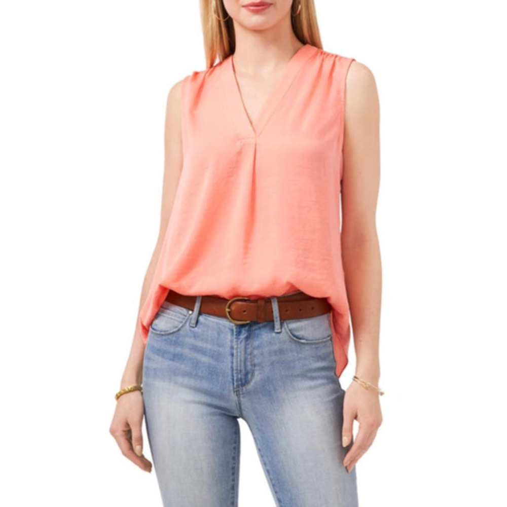 NWOT CASLON XL Petite‎ Nordstrom Coral Orange Sleeveless Top Blouse
